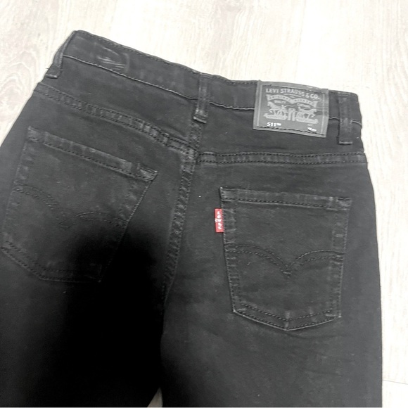 Levi’s 511 Slim Fit Eco Performance Boys Black Jeans Size 7 X Regular Adj Waist - Picture 5 of 11